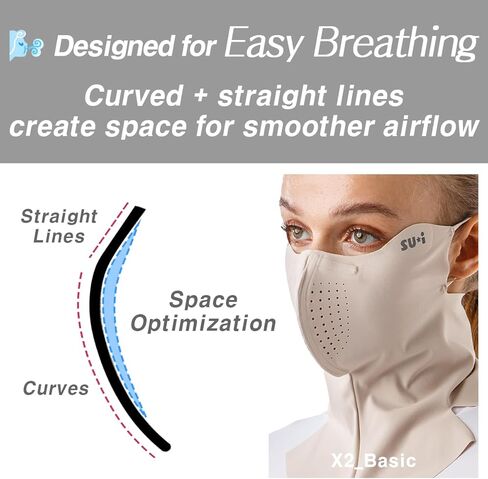 KOREA X-Series X3 Flex Basic Aqua-X UV Cooling Balaclava Mask with Nose Wire, Golf Running Outdoor Sports in Saudi Arabia