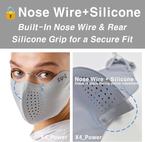 KOREA X-Series X3 Flex Basic Aqua-X UV Cooling Balaclava Mask with Nose Wire, Golf Running Outdoor Sports in Saudi Arabia