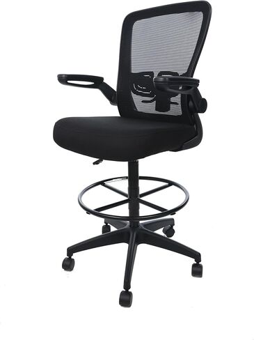 كرسي صياغة بذراع شبكي من Boss Office Products، أسود in Saudi Arabia