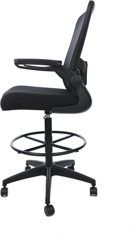 كرسي صياغة بذراع شبكي من Boss Office Products، أسود in Saudi Arabia