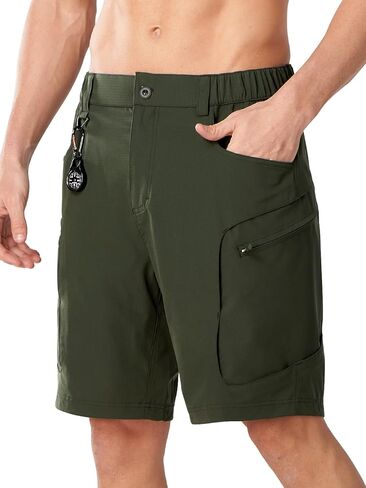 NORTHYARD Men's Hiking Cargo Shorts 9" Lightweight Outdoor Summer Shorts Quick Dry with 4 Pockets for Tactical Fishing Travel in Saudi Arabia