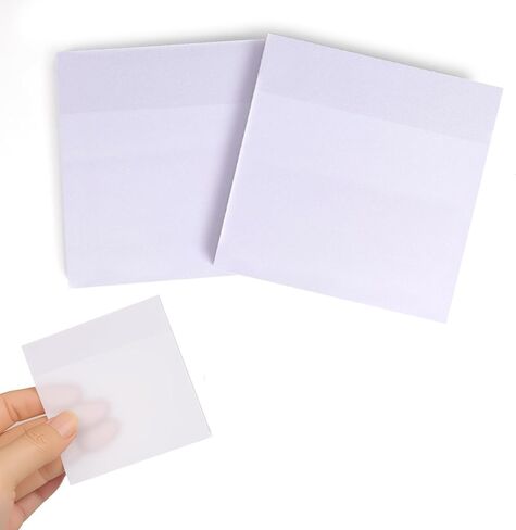 100 ورقة من مولوفا، ملاحظات لاصقة مبطنة شفافة مقاس 3 × 3 بوصة، ملاحظات ذاتية اللصق لؤلؤية، ملونة شفافة شفافة، مقاومة للماء، سهلة النشر للمكتب، المنزل، الاجتماعات، قابلة لإعادة الاستخدام (وردي مبطن) in Kuwait