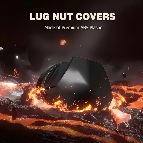 Lug Nut Covers (Wheel Bolt Caps) Complete Set - 20PCs + Removal Tool, Black - Replacement for Volvo XC40 XC60 XC70 XC90 S60 S80 S90 S40 V60 V50 V70 V90 in Kuwait