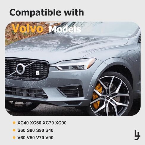 Lug Nut Covers (Wheel Bolt Caps) Complete Set - 20PCs + Removal Tool, Black - Replacement for Volvo XC40 XC60 XC70 XC90 S60 S80 S90 S40 V60 V50 V70 V90 in Kuwait