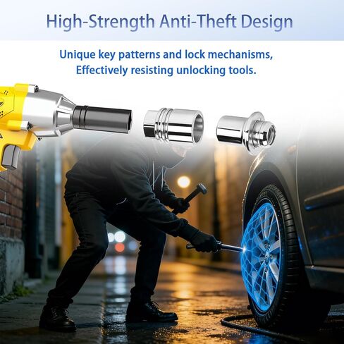 00276-00900 M12 x 1.5 مجموعة صواميل قفل العجلة متوافقة مع 2001-2025 تويوتا أفالون كامري سيليكا كورولا هايلاندر ماتريكس ميراي MR2 بريوس RAV4 سيينا سولارا تاكوما، مضاد للسرقة (كروم) in Kuwait