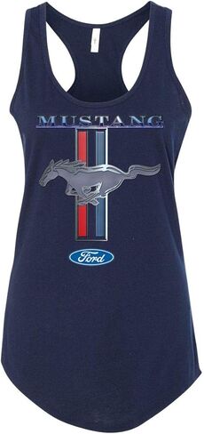 فورد موستانج بوني آند سترايبس للسيدات Racerback Tank Top Women Lady Car Auto Motor Racing in Saudi Arabia