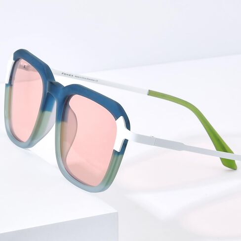 FONEX Colorful Acetate Titanium Polarized Sunglasses F85786T in Saudi Arabia