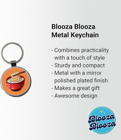 رامين وعاء أحمر عيدان الطعام سلسلة مفاتيح معدنية مستديرة in Kuwait