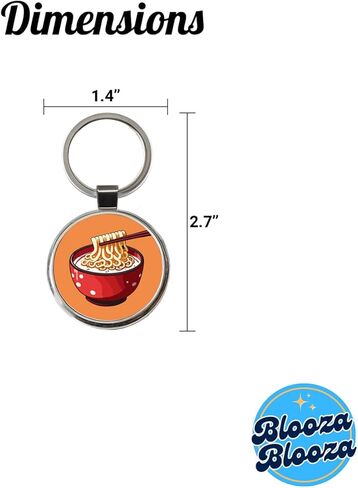 رامين وعاء أحمر عيدان الطعام سلسلة مفاتيح معدنية مستديرة in Kuwait