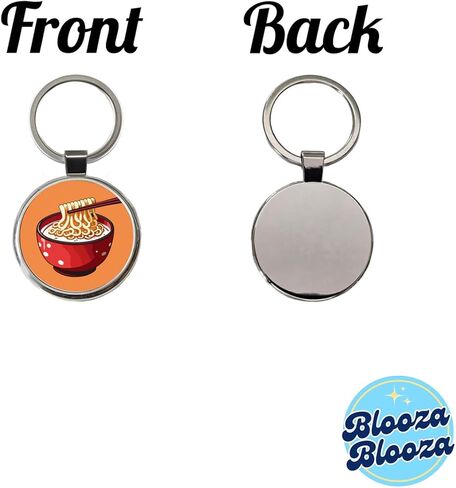 رامين وعاء أحمر عيدان الطعام سلسلة مفاتيح معدنية مستديرة in Kuwait