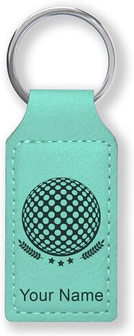 LaserGram Rectangle Keychain, Golf Ball, Personalized Engraving Included (Hot Pink) in Saudi Arabia