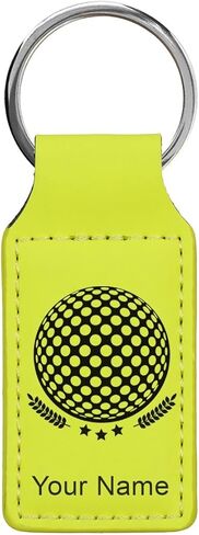 LaserGram Rectangle Keychain, Golf Ball, Personalized Engraving Included (Hot Pink) in Saudi Arabia