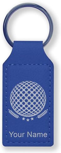 LaserGram Rectangle Keychain, Golf Ball, Personalized Engraving Included (Hot Pink) in Saudi Arabia