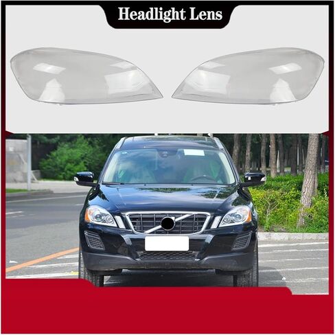 Compatible For Volvo XC60 2009 2010 2011 2012 2013 Car Front Headlight Cover Transparent Lampshade Replace Lens Shell(A Pair) in Saudi Arabia