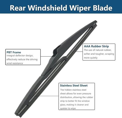 Rear Wiper Arm Blade Set for Acura MDX 2014-2022, Replacement All Seasons in Saudi Arabia