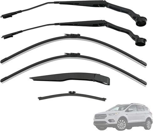 CJ5Z17527A ‎CJ5Z17526B 1 Pair Front Windshield Wiper Arm Kit w/28" Blades & Rear Windshield Wiper Arm w/Blades Compatible With Ford Escape 2013-2019 BB5Z17528A, BB5Z17C526A, BB5Z17526C in Saudi Arabia