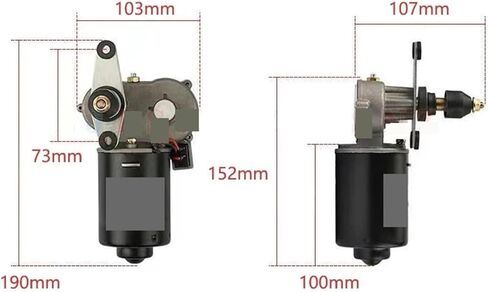Wiper Motor 12V Wiper Blades Electric Boneless Wiper Motor Electric Wiper Motor With/Without Switch Electric-Bike Tricycle Wiper ﻿ Universal(Without switch) in Kuwait