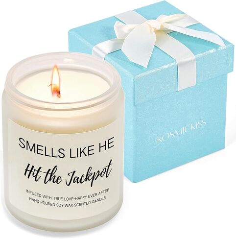 Bridal Shower Gifts for Bride, Bride to Be Engagement Gifts for Women, Bachelorette Wedding Gift for Couples Jackpot Scented Jar Candle for Home Relaxing Aromatherapy in Saudi Arabia