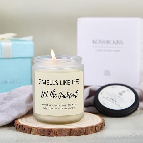 Bridal Shower Gifts for Bride, Bride to Be Engagement Gifts for Women, Bachelorette Wedding Gift for Couples Jackpot Scented Jar Candle for Home Relaxing Aromatherapy in Saudi Arabia