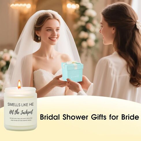 Bridal Shower Gifts for Bride, Bride to Be Engagement Gifts for Women, Bachelorette Wedding Gift for Couples Jackpot Scented Jar Candle for Home Relaxing Aromatherapy in Saudi Arabia