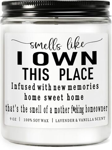 House Warming Gifts New Home,Funny New Home Gift Ideas Scented Candle,Housewarming Gifts for Women,Men,Couple,Friends,New House Must Haves,Closing Gift for Home Buyers 9 oz in Saudi Arabia