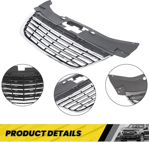 KUAFU Front Bumper Grill Compatible with 2011-2014 Chrysler 200 CH1200353 68082050AE 13999AOE Chrome Radiator Hood Grille ABS Plastic in Saudi Arabia