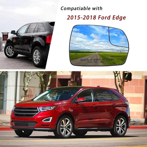استبدال زجاج المرآة الجانبية للركاب لسيارة Ford Edge 2015 2016 2017 2018 - تسخين كهربائي، مع لوحة دعم in Kuwait