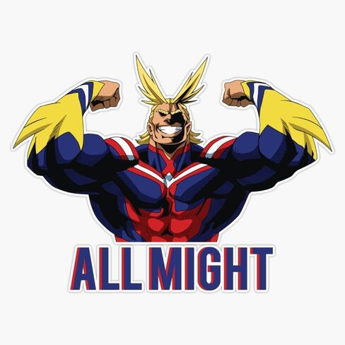 Magnet All Might Magnet Vinyl Decal Sticker 5" in Saudi Arabia