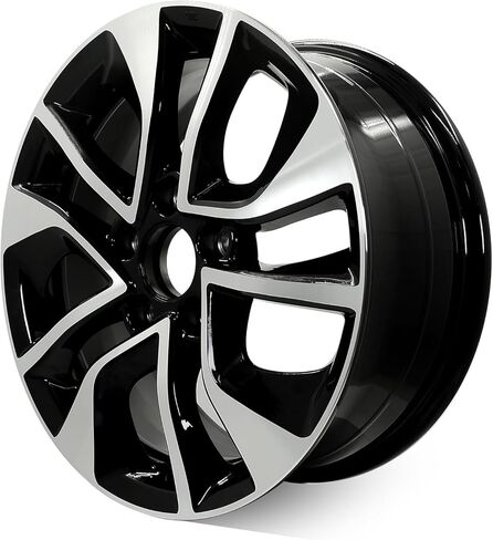 New Set of 16" 16x6.5 Inch Alloy Wheel for 2013-2015 Honda Civic | OEM Design Replacement Rim | Machined Black | Direct Fit - OE Stock Specs | 64054 in Saudi Arabia