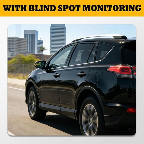 Left Driver Side Mirror Assembly Compatible with RAV-Four 2015-2018 Heated Blind Spot Detection Turn Signal Power 879400R190 Black (8Pins) in Saudi Arabia