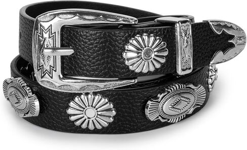 Women-Leather-Belt for Jeans Pants Studded Adjustable-Casual-Cowboy Belt Ladies Punk Belts in Saudi Arabia