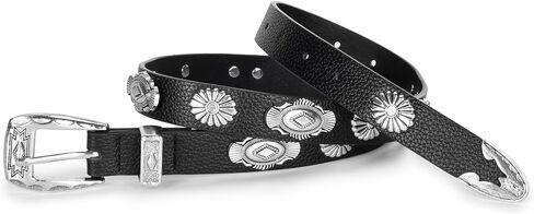 Women-Leather-Belt for Jeans Pants Studded Adjustable-Casual-Cowboy Belt Ladies Punk Belts in Saudi Arabia