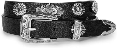 Women-Leather-Belt for Jeans Pants Studded Adjustable-Casual-Cowboy Belt Ladies Punk Belts in Saudi Arabia