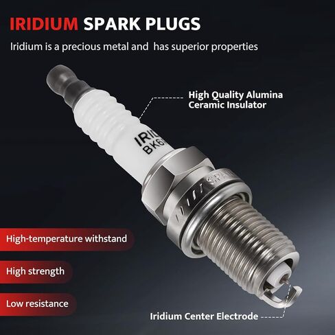 Ignition Coil Pack and Spark Plugs fit for L4 1.8 2.0 Turbo Audi A3 A4 A5 A6 TT TTS Quattro Q5 Q7 S3, VW Jetta Passat Beetle Golf GTI 1.8L 2.0L, 2015 2016 2017 2018 2019 2020, 06J905110G UF716 in Saudi Arabia