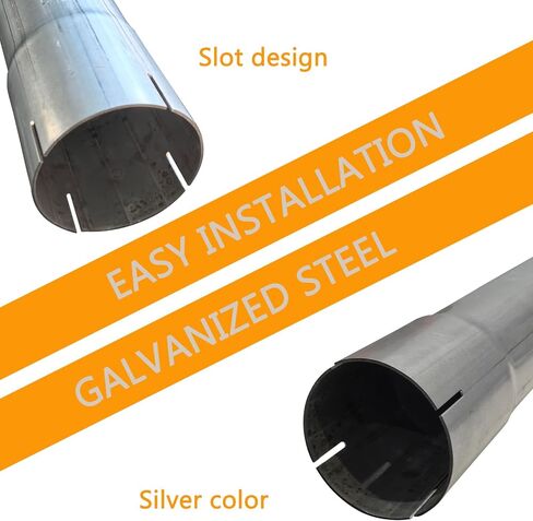 أنابيب ماسورة عادم مستقيمة مجلفنة فضية مقاس 4 بوصة، أنبوب محول موصل عالمي طويل 30 بوصة، أنابيب معدنية فولاذية in Kuwait