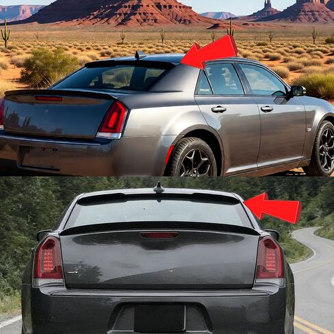 Rear Window Roof Spoiler Visor Wing Compatible with Chrysler 300 300C 300S Limited/Touring L 2011-2023 Gloss Black Top Wing Lip Exterior Accessories in Saudi Arabia