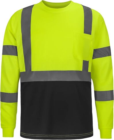 High Visibility Class 3 Shirts，Hi Vis Safety Long Sleeve Quick Dry Mesh Construction Work in Kuwait
