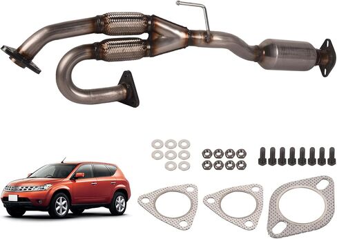 المحول الحفاز للعادم الأمامي مع أنبوب Y-Flex 40422 متوافق مع 2003 2004 2005 2006 2007 Nissan Murano 3.5L VQ35DE الحفاز EPA in Kuwait
