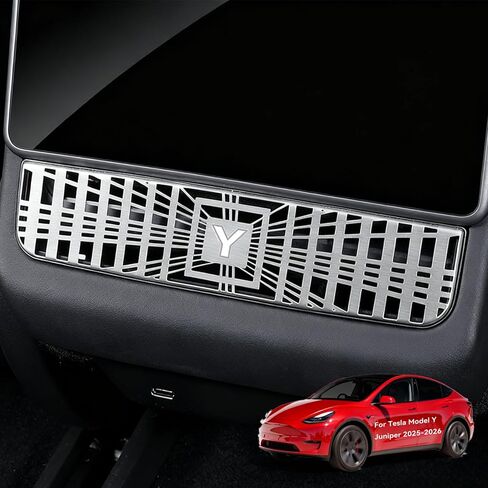 For Tesla Model Y Juniper Rear Air Condition Vent Cover, Tesla Model Y Juniper Accessories 2025 2026, Rear Condition Air Outlet Flow Vent Grille Protection Vent Accessories in Saudi Arabia