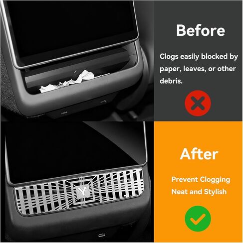 For Tesla Model Y Juniper Rear Air Condition Vent Cover, Tesla Model Y Juniper Accessories 2025 2026, Rear Condition Air Outlet Flow Vent Grille Protection Vent Accessories in Saudi Arabia