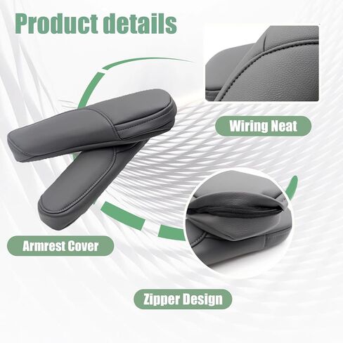 Priprilod Leather Seat Armrest Cover with Zipper Compatible with Honda CRV CR-V 4-Door 2007 2008 2009 |Dark Gray Arm Rest Cover, Detachable for Clean in Saudi Arabia