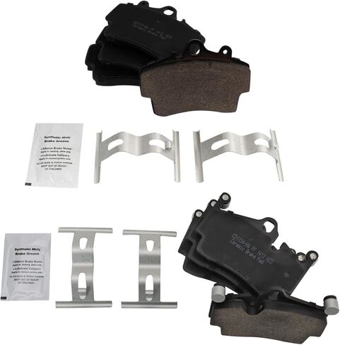 Front and Rear Brake Pad Set Ceramic Hardware Compatible with 2005-2008 Porsche Boxster in Saudi Arabia