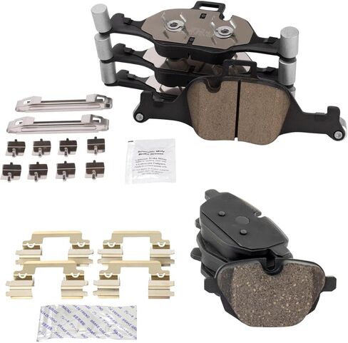 Front and Rear Brake Pad Set Ceramic Hardware Compatible with 2017-2019 BMW 530i in Saudi Arabia