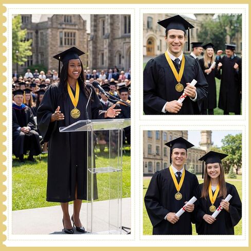 كينينج قطعتان من ميدالية جائزة التخرج من Valedictorian Salutatorian على شريط ذهبي من Grosgrain لعام 2026 لطلاب التخرج والتعليم المدرسي والأكاديميين ومستلزمات الحفلات in Saudi Arabia