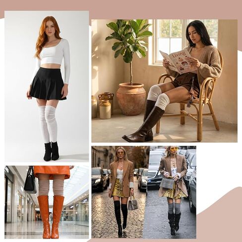 4 أزواج النساء الفخذ أحذية عالية الجوارب طويلة فوق جوارب طويلة هدايا طويلة موضة بسط جوارب طويلة إلى الركب للأحذية in Kuwait