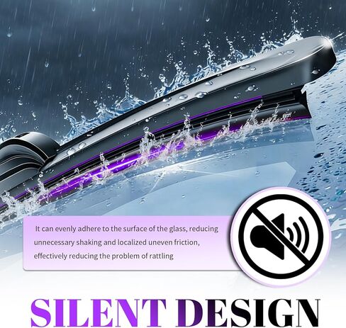 8PCS 26" Car Wiper Blade Inserts Refill,Adjustable Boneless Car Wiper Blade Refills Restore Windshield Clarity,Essential Cars Windshield Wipers Rubber Replacement in Saudi Arabia