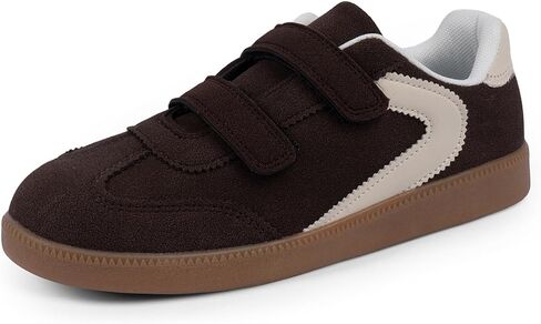 Women's Fashion Sneakers Retro Adjustable Two Hook and Loop Strap Breathable Tennis Shoes Casual Comfort Sneakers for Daily Walking Travel in Kuwait