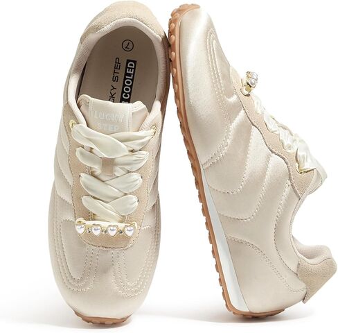 LUCKY STEP Women's Retro Fashion Sneakers - Non Slip Classic Comfortable Walking Shoes - Casual Trendy Tennis Sneaker in Saudi Arabia