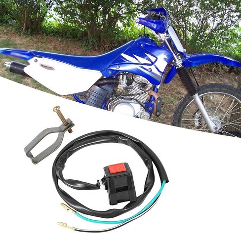 Kill Stop Start Switch, Waterproof Motorcycle Engine Stop Kill Switch Button Accessories TTR125 for Select Models - Black in Saudi Arabia