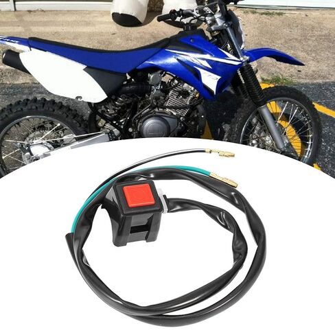 Kill Stop Start Switch, Waterproof Motorcycle Engine Stop Kill Switch Button Accessories TTR125 for Select Models - Black in Saudi Arabia